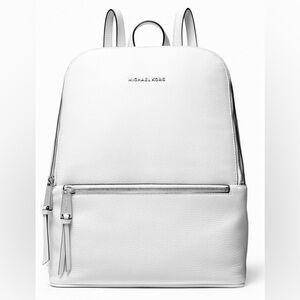Michael Kors Toby White Pebble Leather Backpack